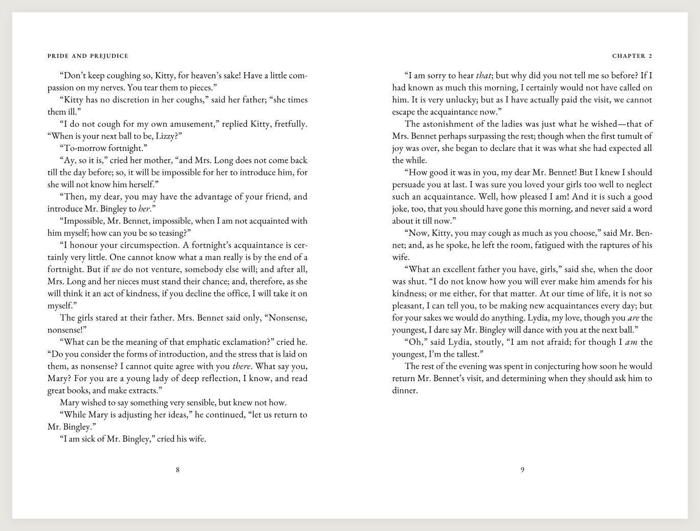 The same interior spread with the guides switched off: the artwork alone, as it will print.