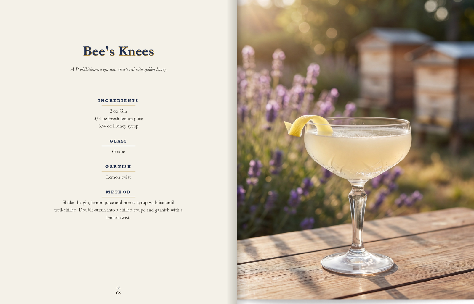 Bee's Knees spread from Classic Cocktails
