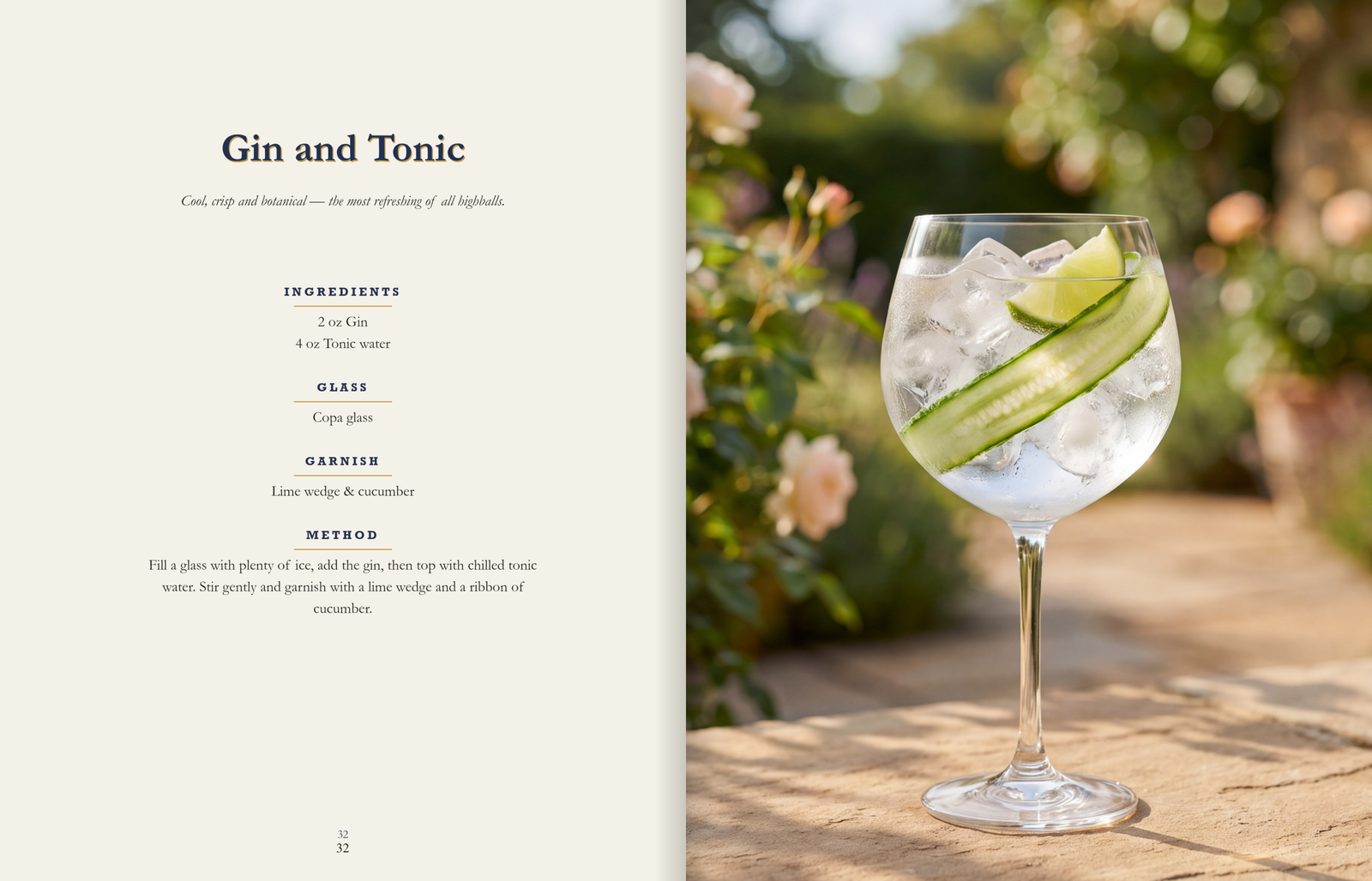 Gin and Tonic spread from Classic Cocktails